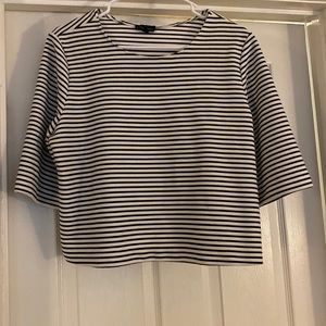 Tunic knit mid length sleeve shirt